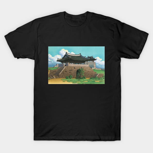 West Gate of Suigen in Korea by Kawase Hasui T-Shirt by Takeda_Art